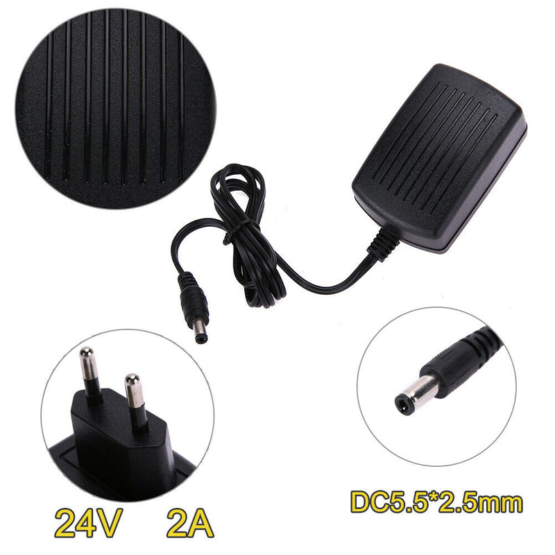 DC24V 2A Adapter AC 100V-240V to DC 24V Converter Power Supply Adapter 5.5*