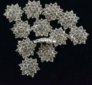 10x Diamante Rhinestone Crystal Flower Embellishment Buttons DIY Craft
