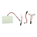 Warm White Light Panel 48 3528 SMD LED + T10 + BA9S + Festoon Bulb Adapter