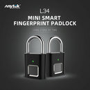 Anytek L34 Smart Fingerprint Padlock Keyless USB Rechargeable Door Suitcase Lock
