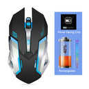 Wireless Optical USB Mice Gaming Mouse 7Color LED Backlit Rechargeable PC Laptop