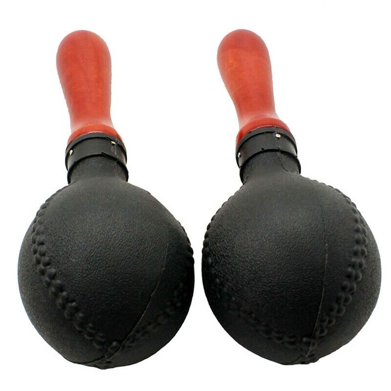 Professional Pair Of Maracas Shakers Rattles Sand Hammer Percussion Instrum