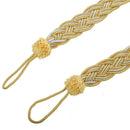 2 Rope curtain tiebacks - slender slinky rope cord drape hold backs fabric  O1H3