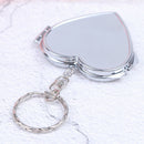 Nww Metal Folding Mirror Key Ring Keychain Portable Compact  Cosmetic
