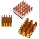 3Pcs/set Raspberry Pi 4B Copper Cooling Pad Heatsink Radiator Cooling Kit J Kw
