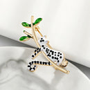 Elegant Women Enamel Alloy Animal Spot Cute Cat Brooch Pin Jewelry Decor Gift JR