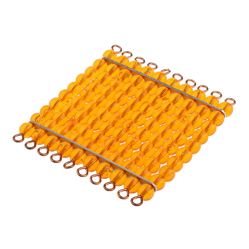 Montessori Mathematic Materials Hundred Beads Square Bar Kids Education Toys