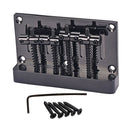 Tremolo Hardtail Bridge Tailpiece for Electric Bass Replacement Black