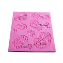 relief liquid state cake sugar lace pattern decor silicone mold retro baking BX