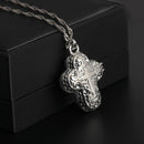 Stainless Steel Cross Urn Pendant Cremation Ashes Memory NecklaceBX