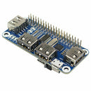 4 Ports USB HUB HAT For Raspberry Pi 3 / 2 / Zero W Extension Board USB To  R5K5
