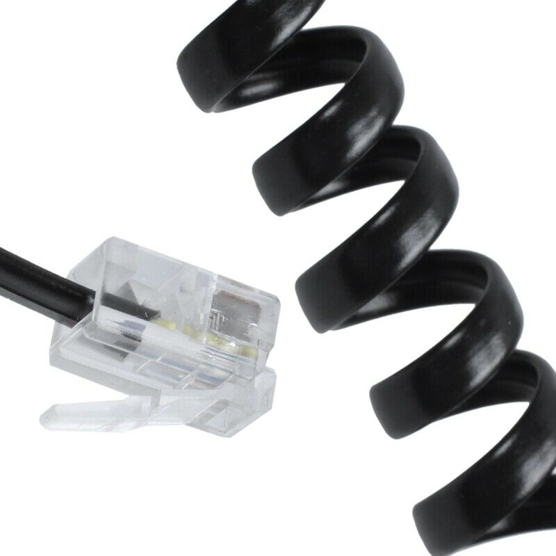 9.3" Black RJ9 Telephone Phone Modem Coil Line Cord Cable E9Z3