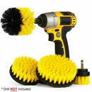 4 Piece Nylon Power Brush Tile and Grout Bathroom Cleaning Scrub Brush Kit