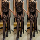 Ladies Sexy Open Crotch Stockings Crotchless Fishnet Sheer Body Dress Li KIO
