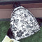 Summer Women PU Leather Floral Printed Backpack School Travel Bag(Black)