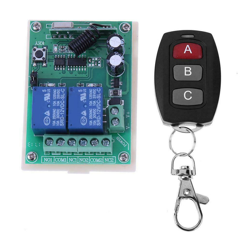 DC 12V 10A 2CH RF Wireless Remote Control Switch System Transmitter K1B