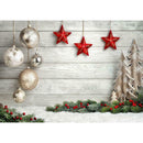 Christmas Photographic Art Cloth Backdrop Wall Studio Prop Family Decor (C) A