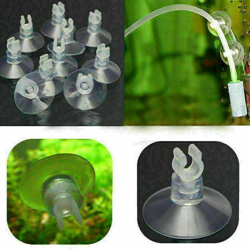 Aquarium Fish Tank Suction Cups Suckers Clips Air Line Pump Tubing Plastic K8N2