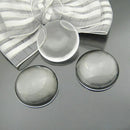 50pcs/lot 12mm Round Flat Back Clear Glass Cabochon High Quality R5L1