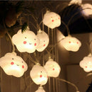 LED Warm White Cute Cloud Small Night Light String Lights Halloween Christm