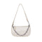 Alligator Pattern Shoulder Totes Bag Women Leather Chain Handbag (Beige)