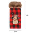 Christmas Decor Wine Bottle Cover Linen Champagne Bottle Bags (Snowman) A
