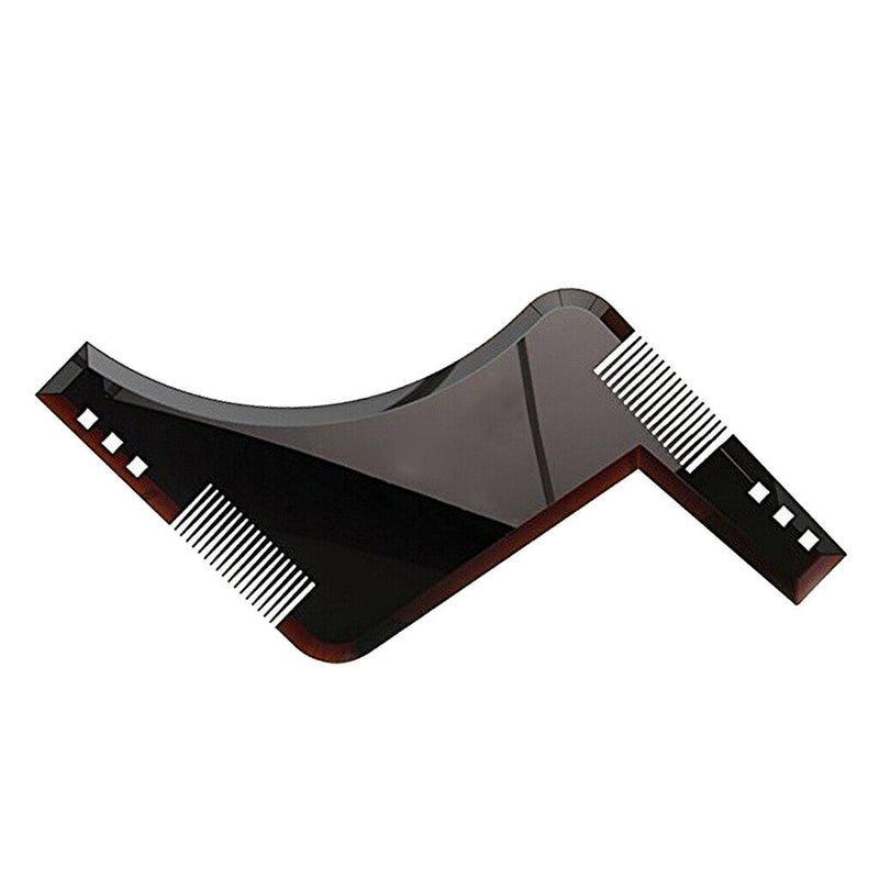2pcs Beard Shaping Tool Styling Template Stencil Beard Comb for Salon Barber