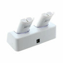 White Sofa Dual Charger Dock Station and 2 2800mah Rechargeable Battery Pac G1X3