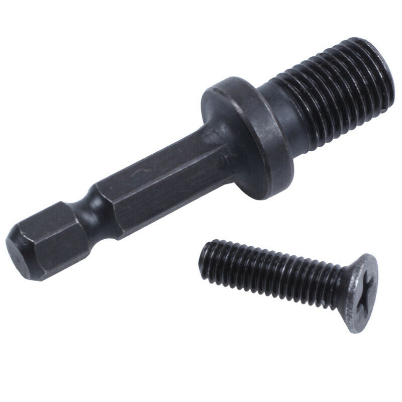 3/8-inch Hexagonal Shank Thread Drill Holder Keyless Adapter Black U2O5