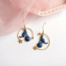 Fashion Enamel Cat Star Drop Dangle Statement Earrings Women Jewelry Accessor-OZ