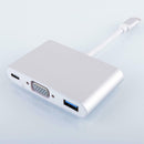 New Type-C to VGA PD USB C Hub Adapter Dock for Type-c Port Laptop Notebook