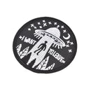 embroidery flying saucer UFO iron on patch badge hat jeans fabric applique Z