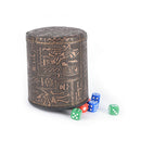 1 pc High Quality Brown Leather Rune Dice Cup PU leather 82x82x91mmã€NME