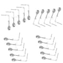 20x   Smooth Spoons Rigs Spinnerbait Fishing Lures Steel 0.6mm