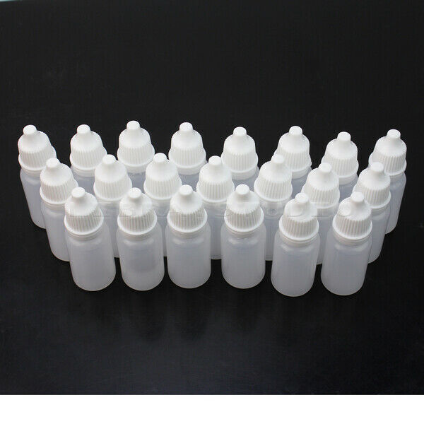 Protable 50Pcs 10ml Empty Squeezable Applicator Dropper Bottles Eye Liquid New