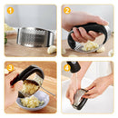 3pcs/set Garlic Press 304 Stainless Steel Ginger Rocker Squeezer Kitchen Gadgets