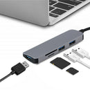 USB 3.0  TF Type C Aluminum Alloy USB C Hub Computer Accessories 5 In 1