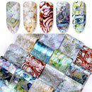 16Pcs/Set Holographic Nail Transfer Stickers Gradient  Nail FoilsDIYTip,a
