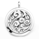 Aromatherapy Essential Oil Diffuser Necklace Stainless Steel Locket Pendant F1D3