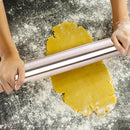 Stainless Steel Kitchen Rolling Pin Dough Fondant Cake Roller Baking Tool