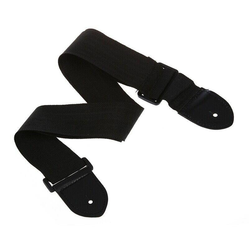 Adjustable Guitar Strap Band Acoustic Electric 132 x 6cm Black