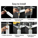 300ML Kitchen Sink Soap Dispenser Polish Stainless Hand Liquid Pump Bottle USA~~