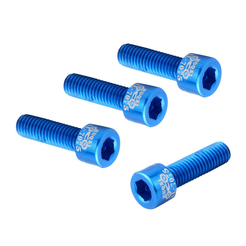 16x Aluminum Alloy Bike Stem Screw Bicycle Bolts M5x17mm Road Mountain Bike Bolt