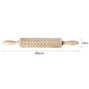 Wood Embossing Engraved Stars Rolling Pin Stencil for DIY Baking Cookies
