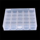 25 Cell Empty Bobbins Spools Box Sewing Machine Bobbin Case Organizer Storage JR