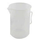 Laboratory Clear White Plastic 2000mL Measuring Cup Handled Beaker