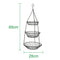 Plants Fruit Basket Pierced Country Style Home Space Saving Chain Hanging 3 Tier