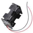Black Tow Layers 6 x 1.5V AA Batteries Battery Holder Case Box w Wire Leads M6S8