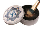 Portable Aluminum Makeup Brush Cleaning Powder Brush Sponge Cleaner Tool