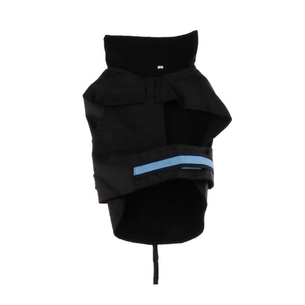 Pet Dog Waterproof Clothes with LED Luminous Strip Reflective Coat Black S